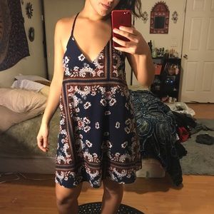 Flower pattern summer dress